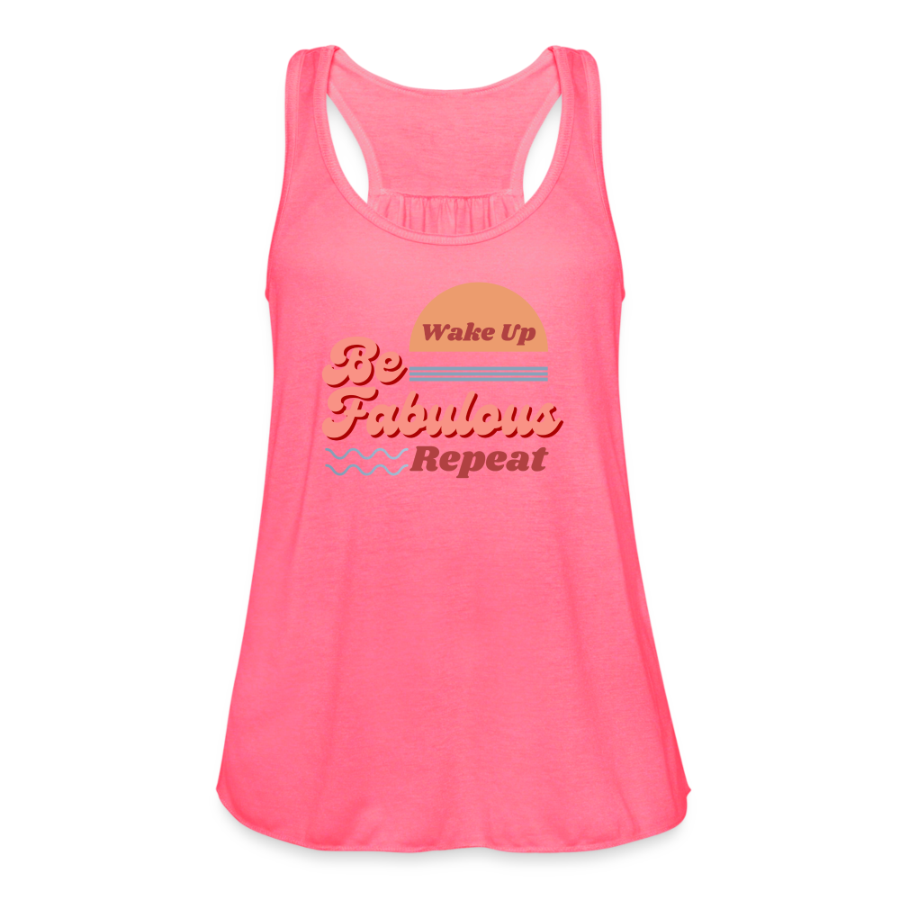Be Fabulous Flowy Tank Top - neon pink