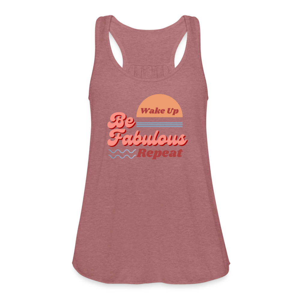 Be Fabulous Flowy Tank Top - mauve
