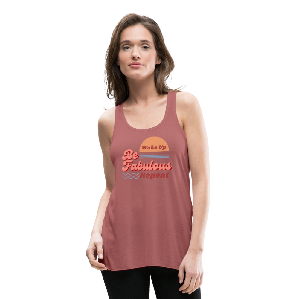 Be Fabulous Flowy Tank Top - mauve