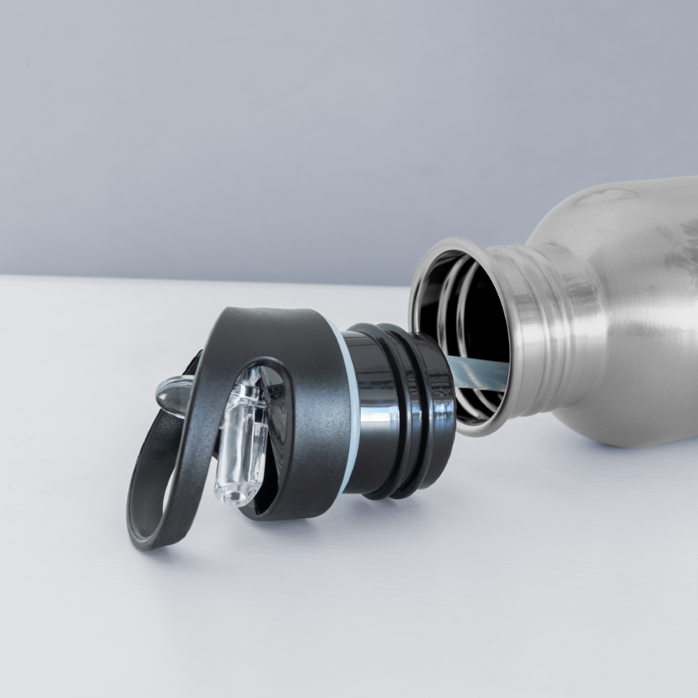 Beach, Please Water Bottle - silver