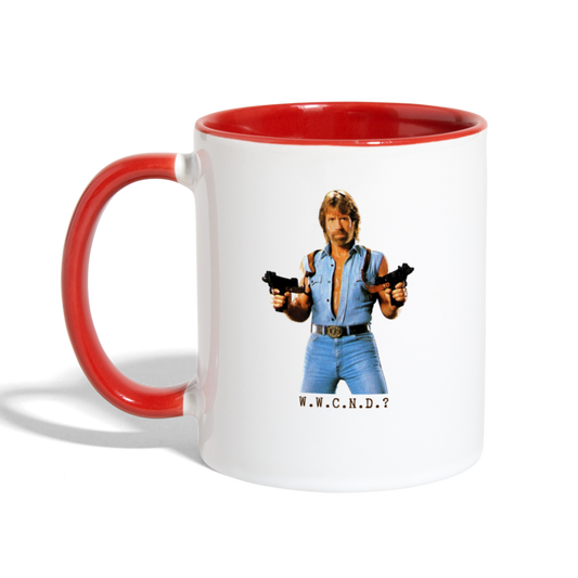 W.W.C.N.D.? Mug - white/red