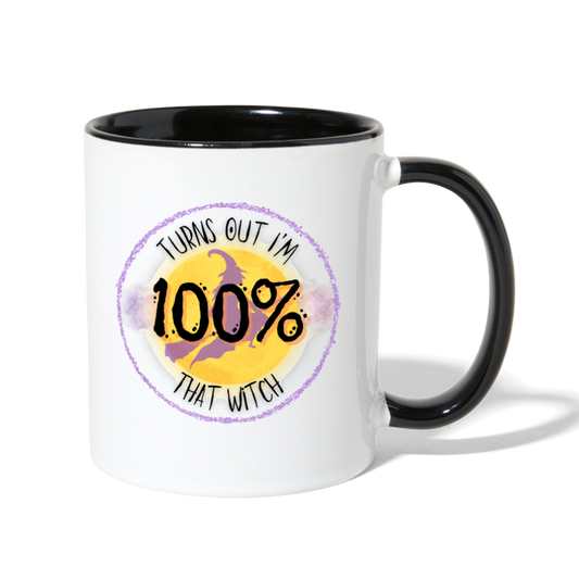 100% That Witch Coffee Mug - white/black