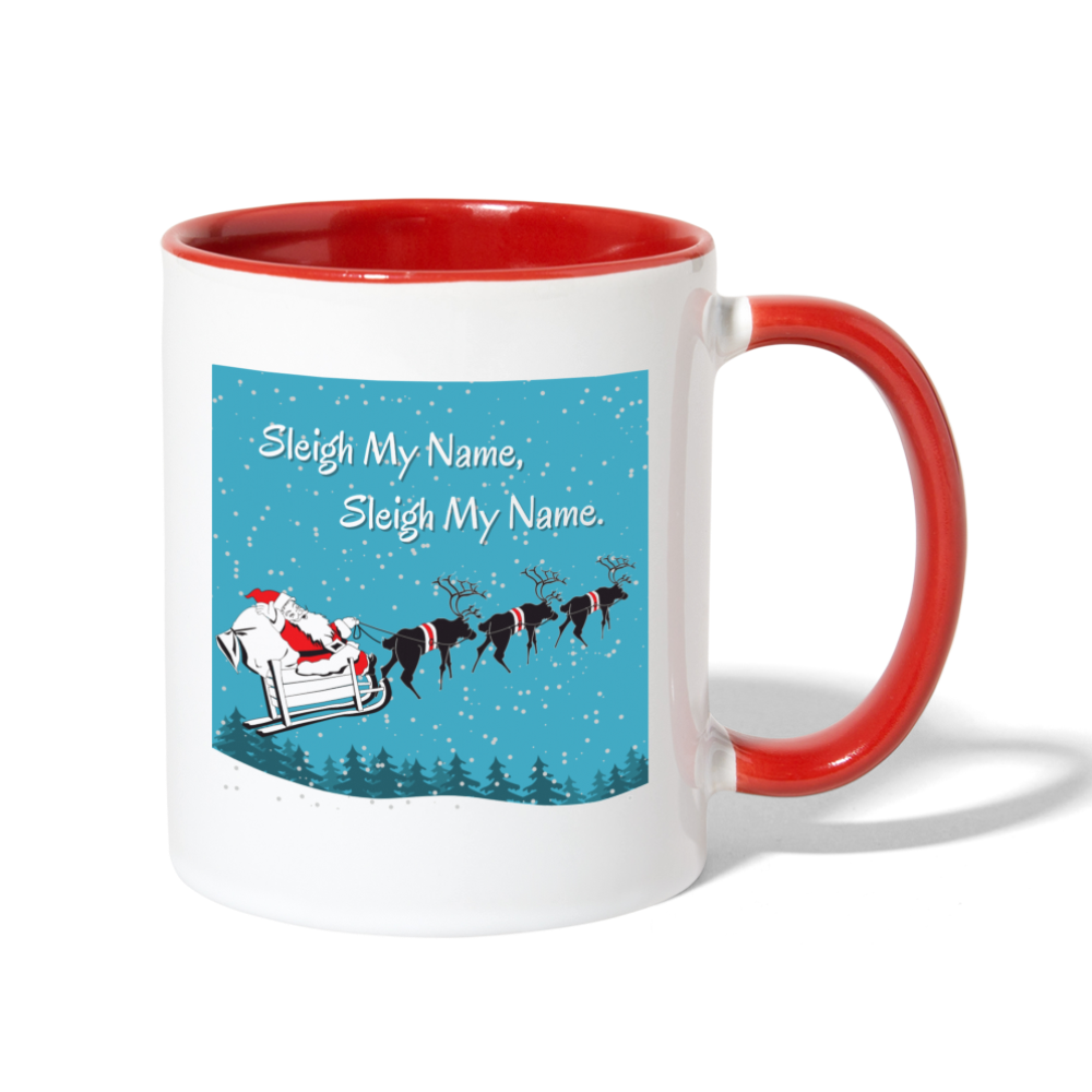 Sleigh My Name Mug - white/red