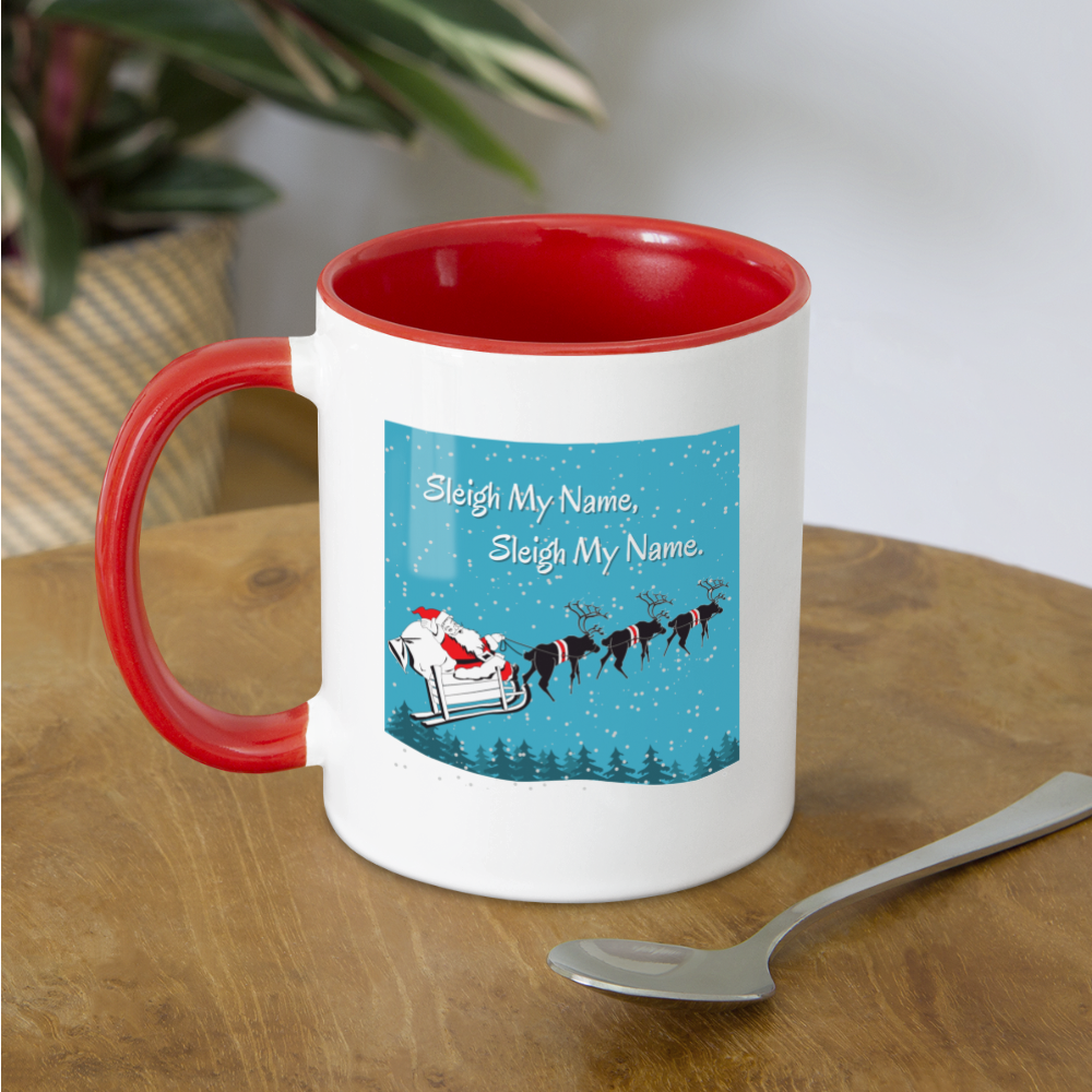 Sleigh My Name Mug - white/red