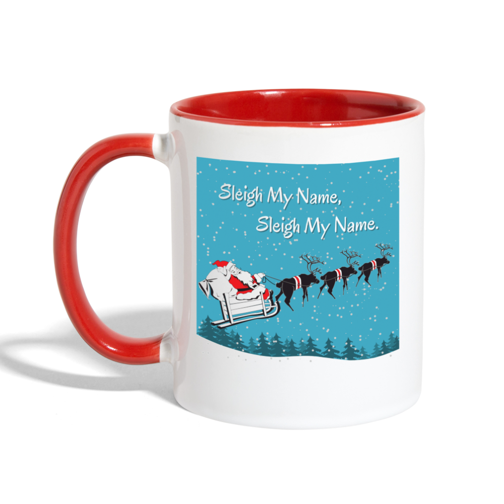 Sleigh My Name Mug - white/red