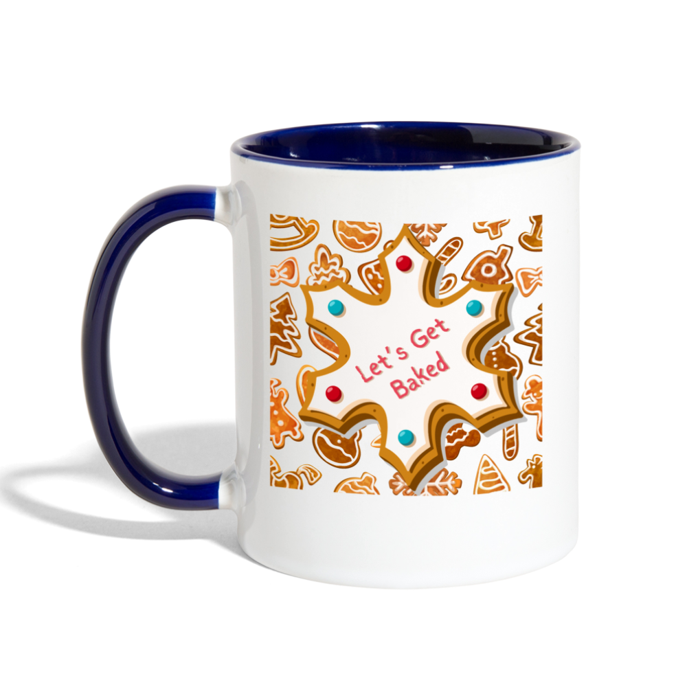 Let's Get Baked Mug - white/cobalt blue