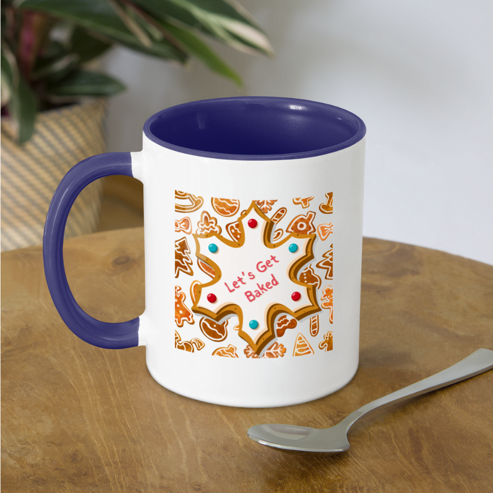 Let's Get Baked Mug - white/cobalt blue