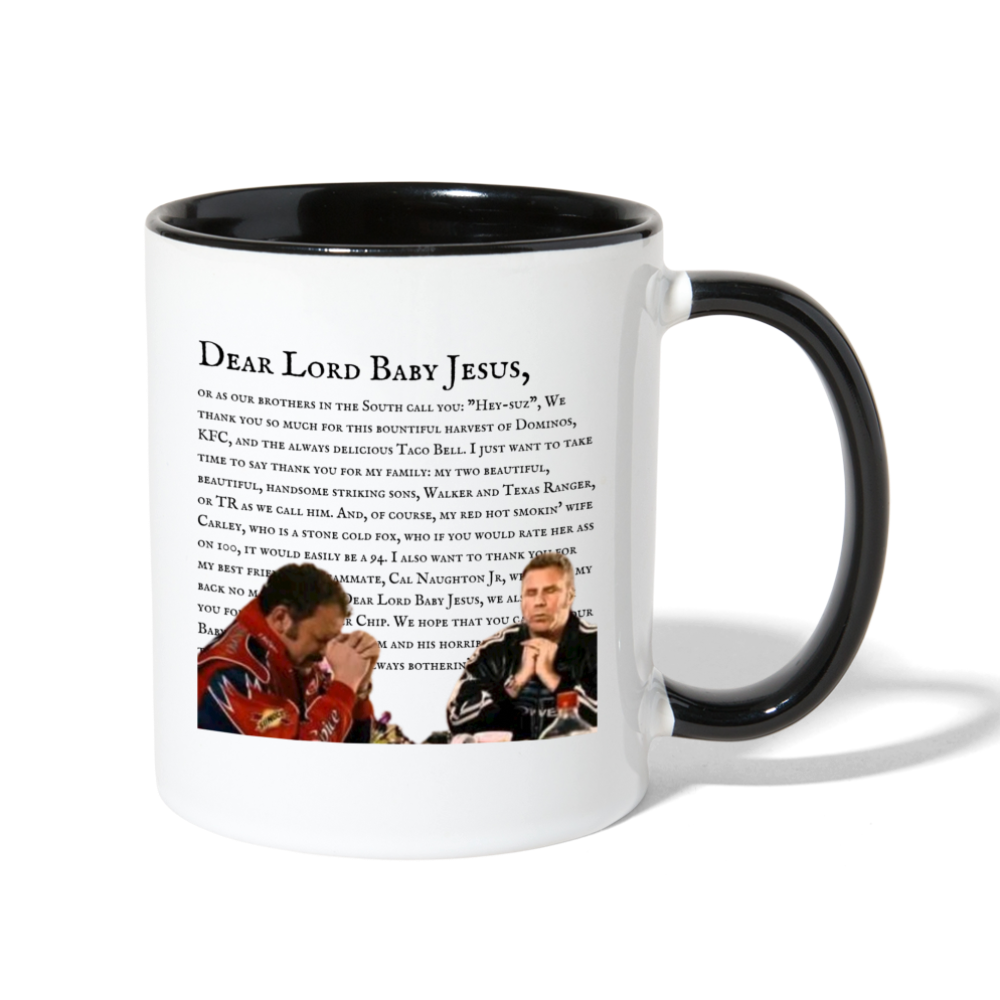 Dear Lord Baby Jesus Mug - white/black