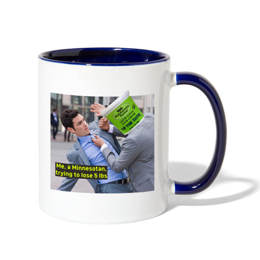 Top the Tater Mug - white/cobalt blue
