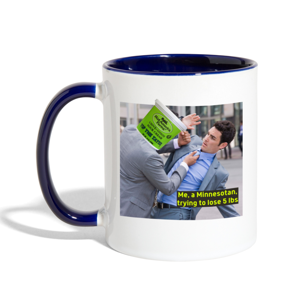 Top the Tater Mug - white/cobalt blue