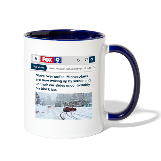 Move Over Coffee! Mug - white/cobalt blue