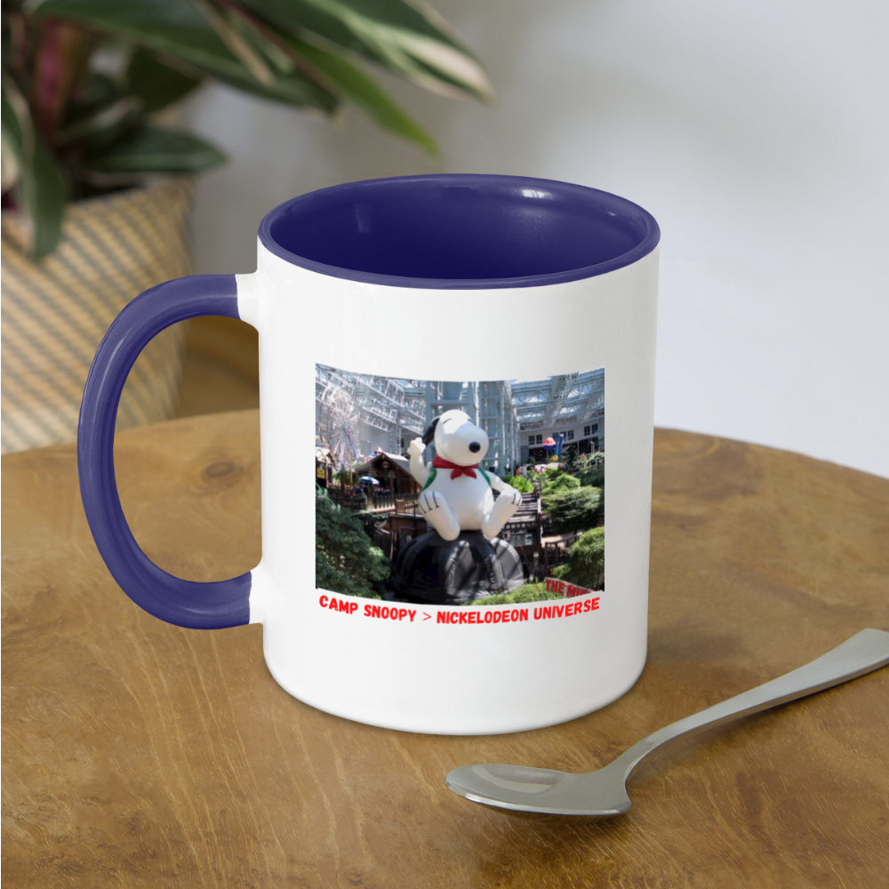 Camp Snoopy Was Better Mug - white/cobalt blue