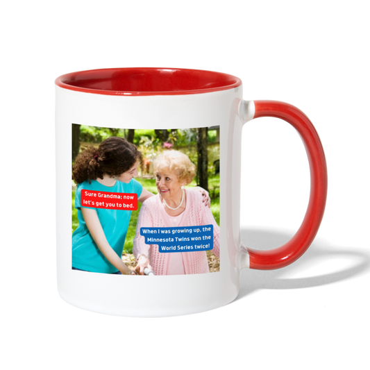 MN Twins Myth Mug - white/red