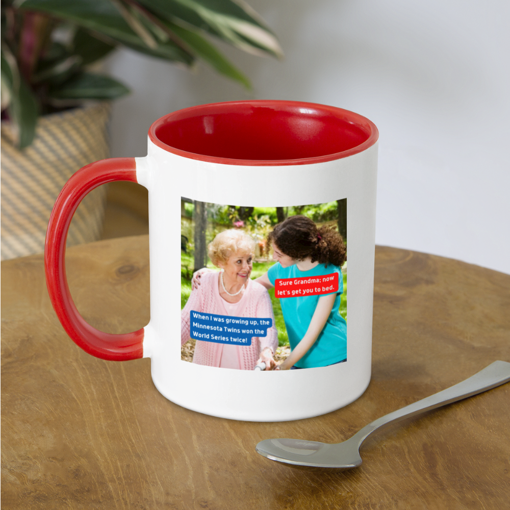 MN Twins Myth Mug - white/red