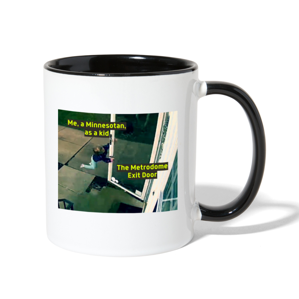 Me vs. The Metrodome Door Mug - white/black