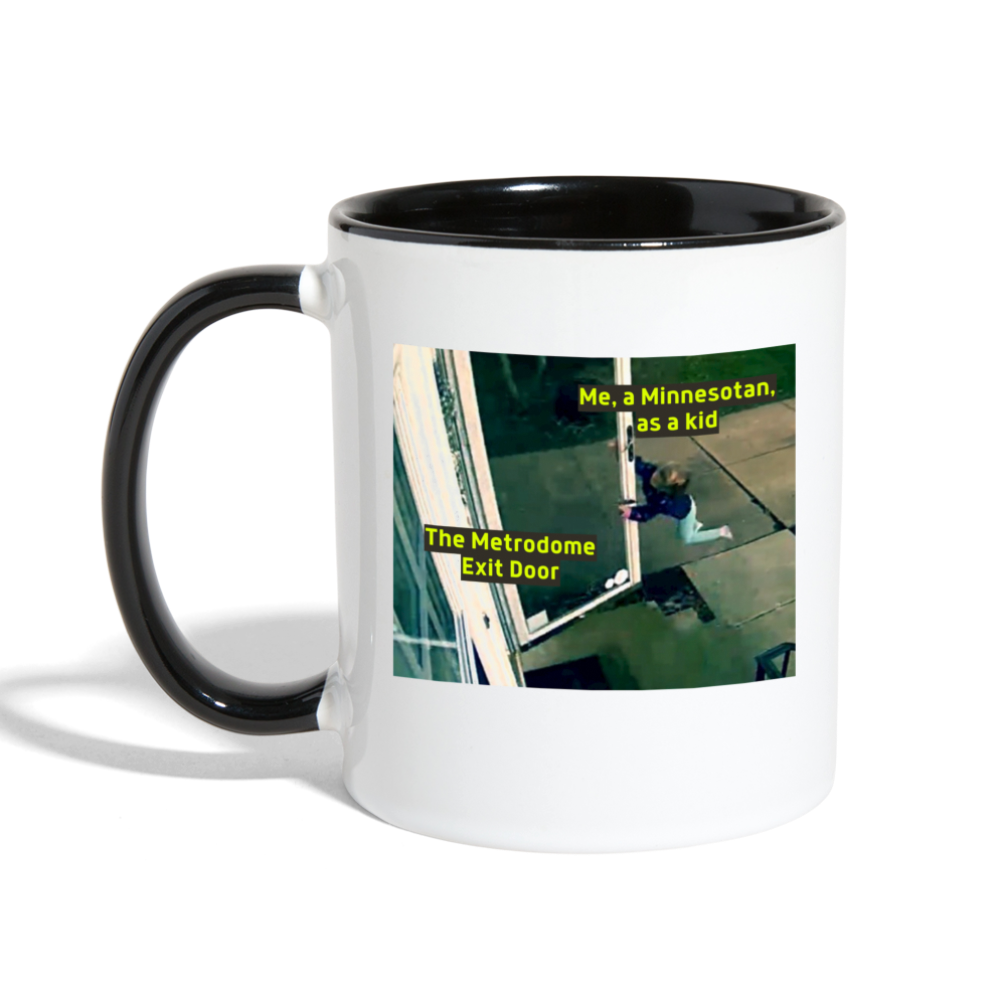 Me vs. The Metrodome Door Mug - white/black