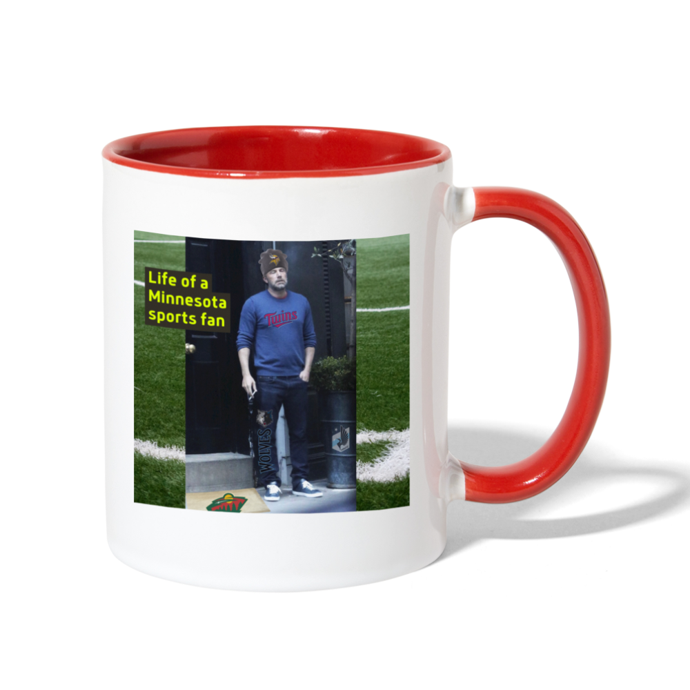 Life of a MN Sports Fan Mug - white/red