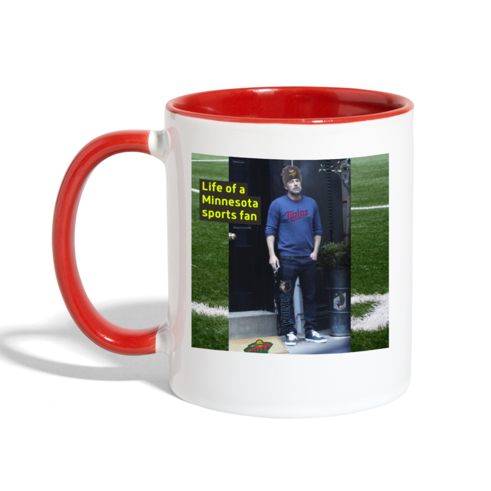 Life of a MN Sports Fan Mug - white/red