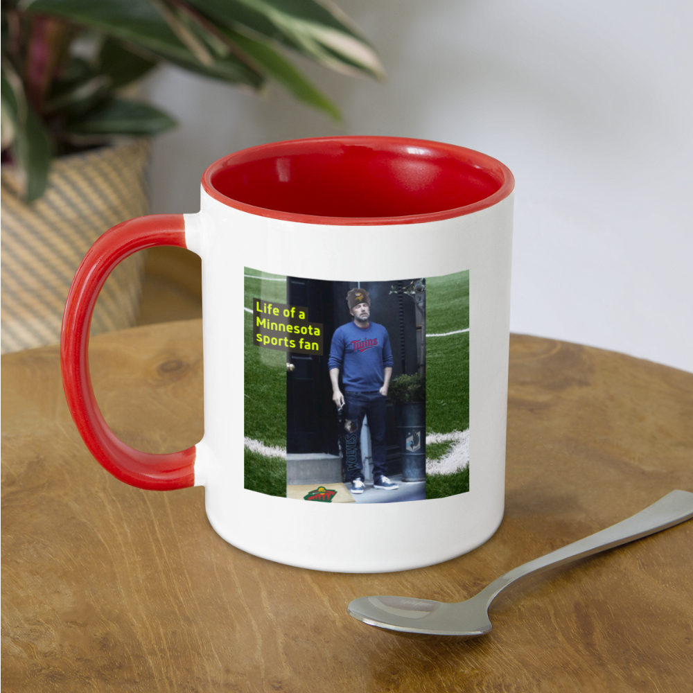 Life of a MN Sports Fan Mug - white/red