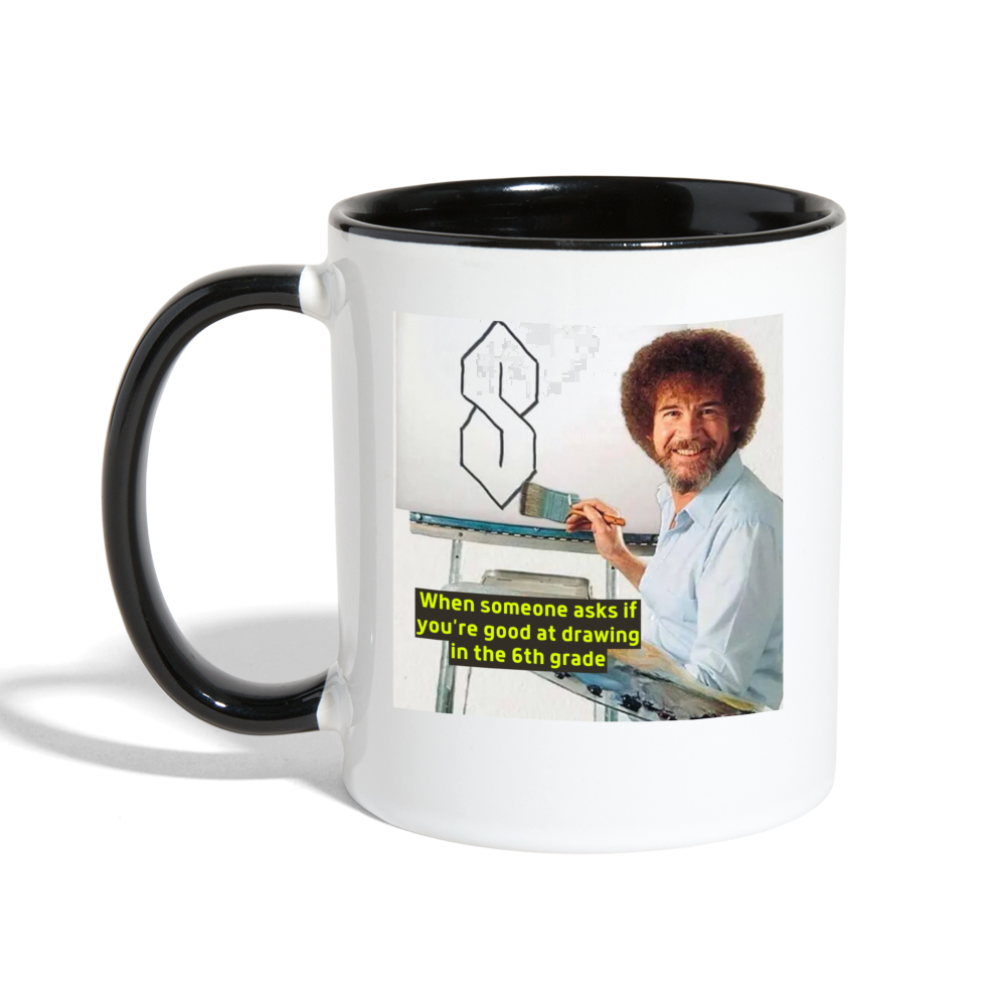 Bob Ross Mug - white/black
