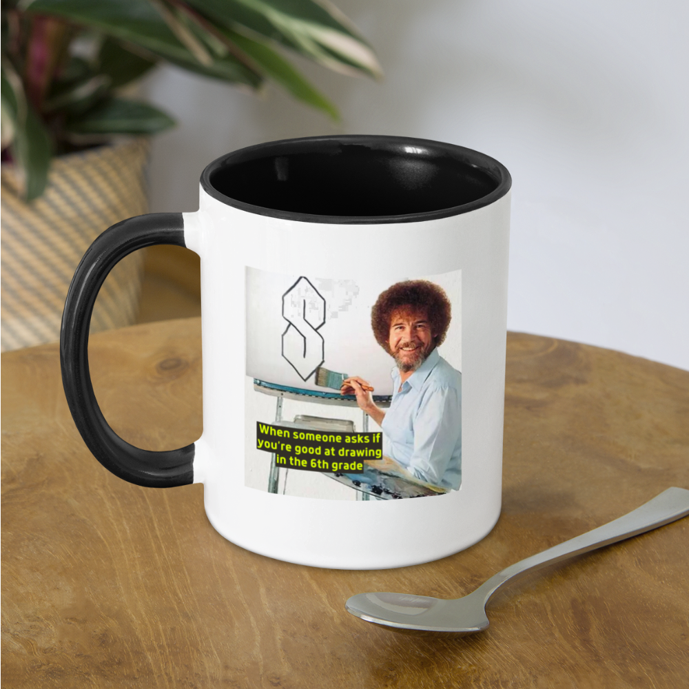 Bob Ross Mug - white/black