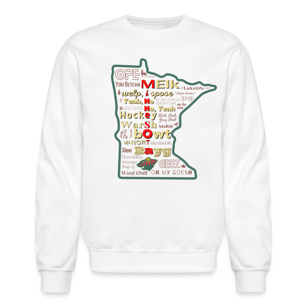 MN Words & Wild Unisex Sweatshirt - white