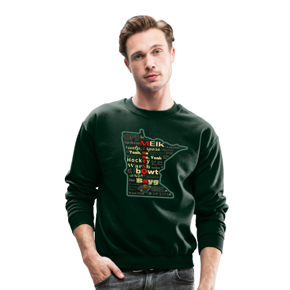 MN Words & Wild Unisex Sweatshirt - forest green