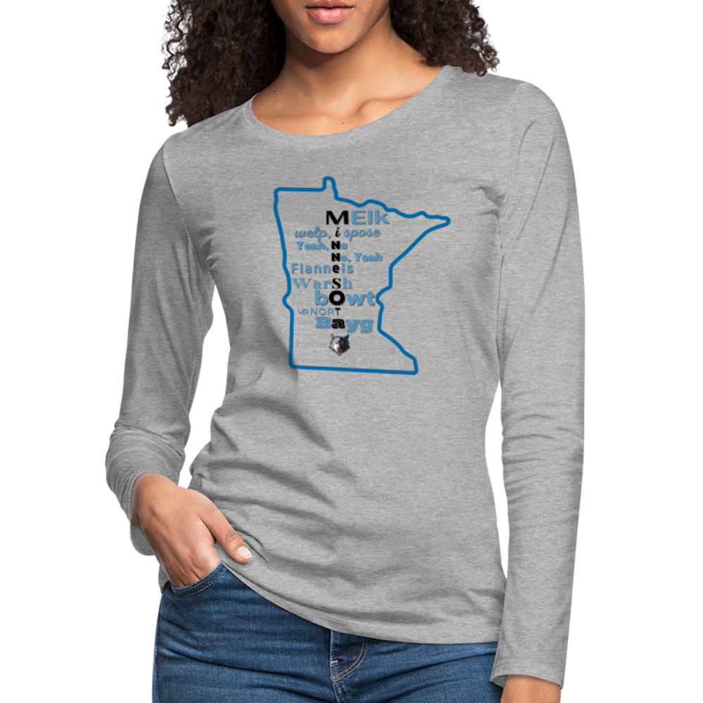MN Words Wild Theme Women's Long Sleeve T - heather gray