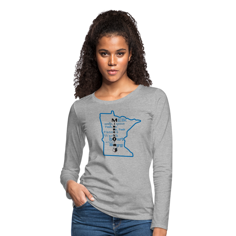 MN Words Wild Theme Women's Long Sleeve T - heather gray