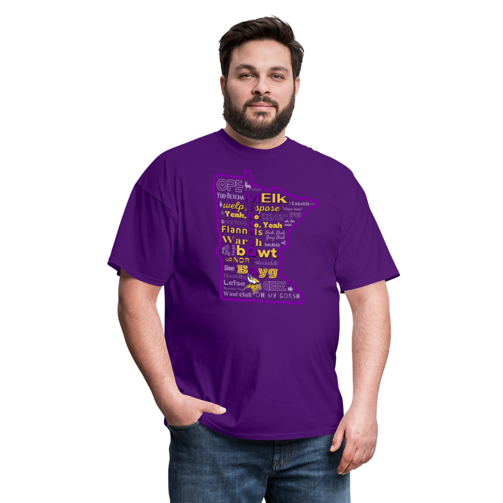 MN Words Vikings Theme Unisex Classic T - purple