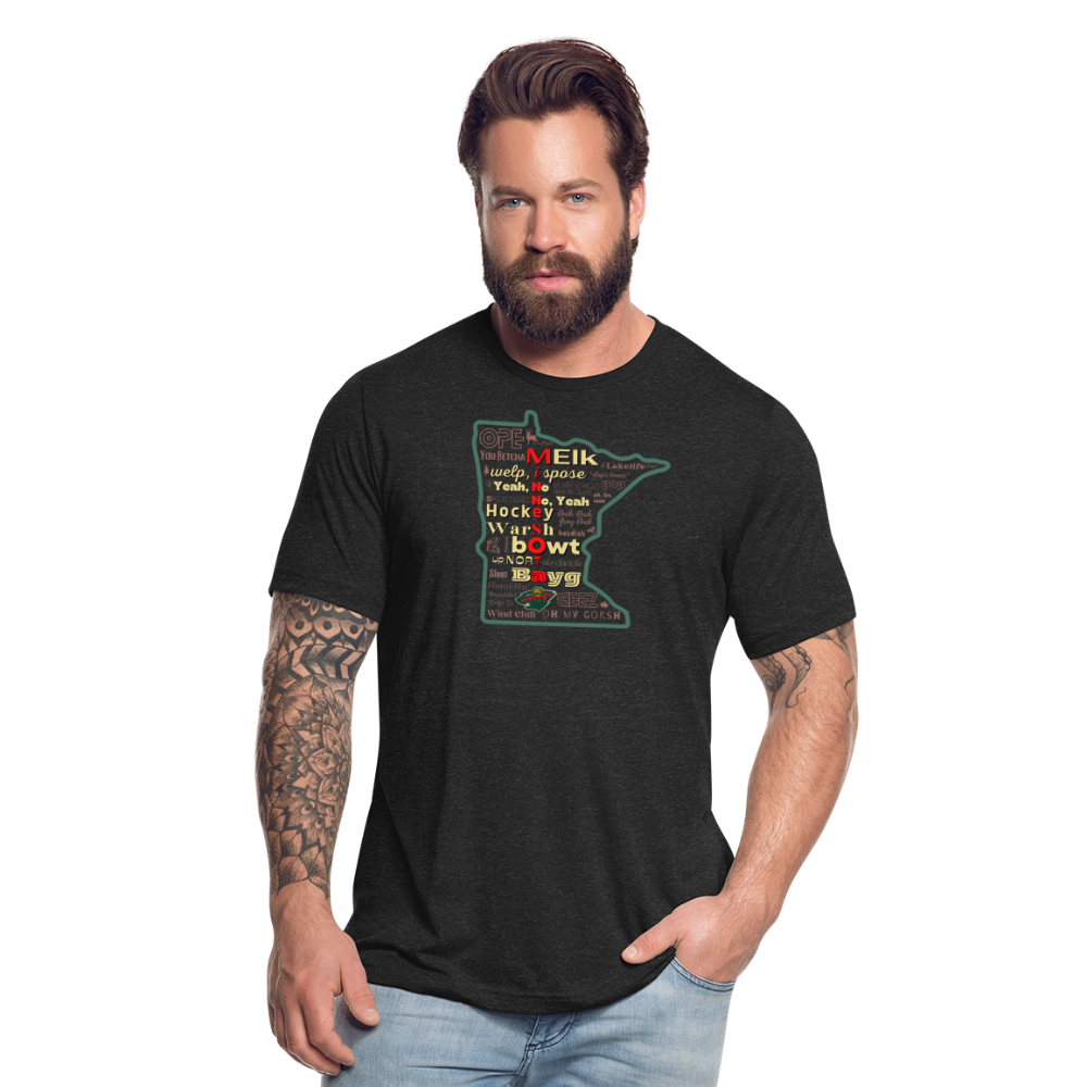 MN Words Wild Theme Unisex Tri-Blend T - heather black