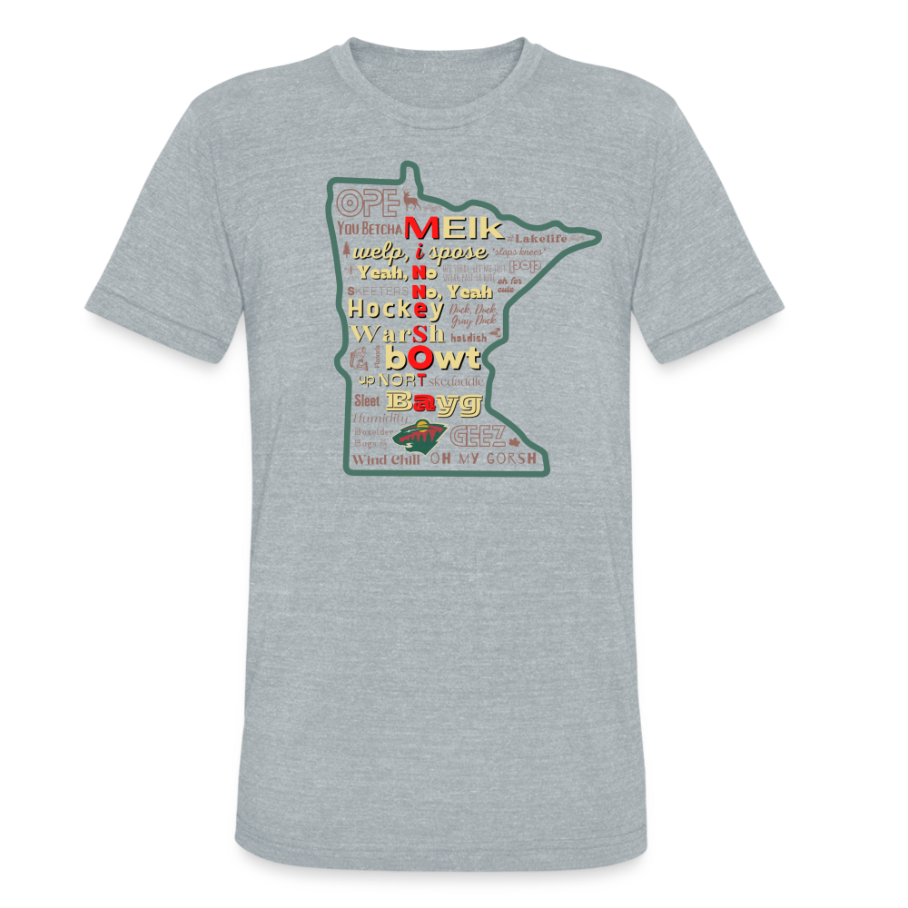 MN Words Wild Theme Unisex Tri-Blend T - heather grey