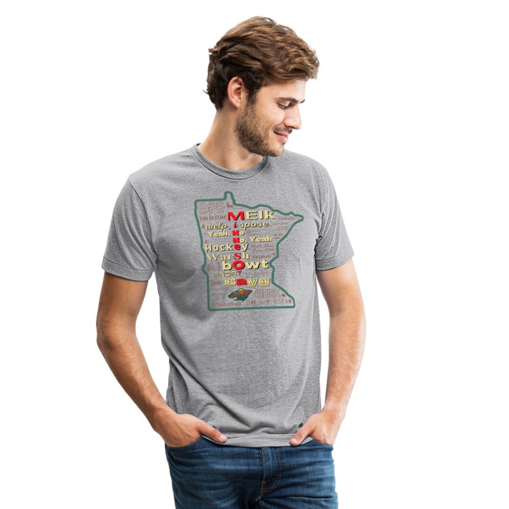 MN Words Wild Theme Unisex Tri-Blend T - heather grey