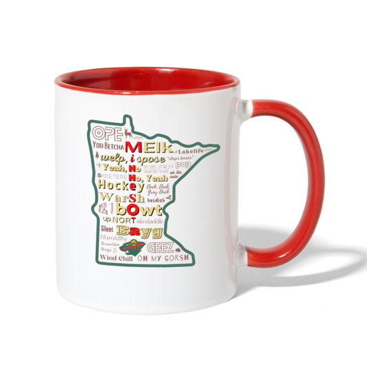MN Words Wild Theme Mug - white/red