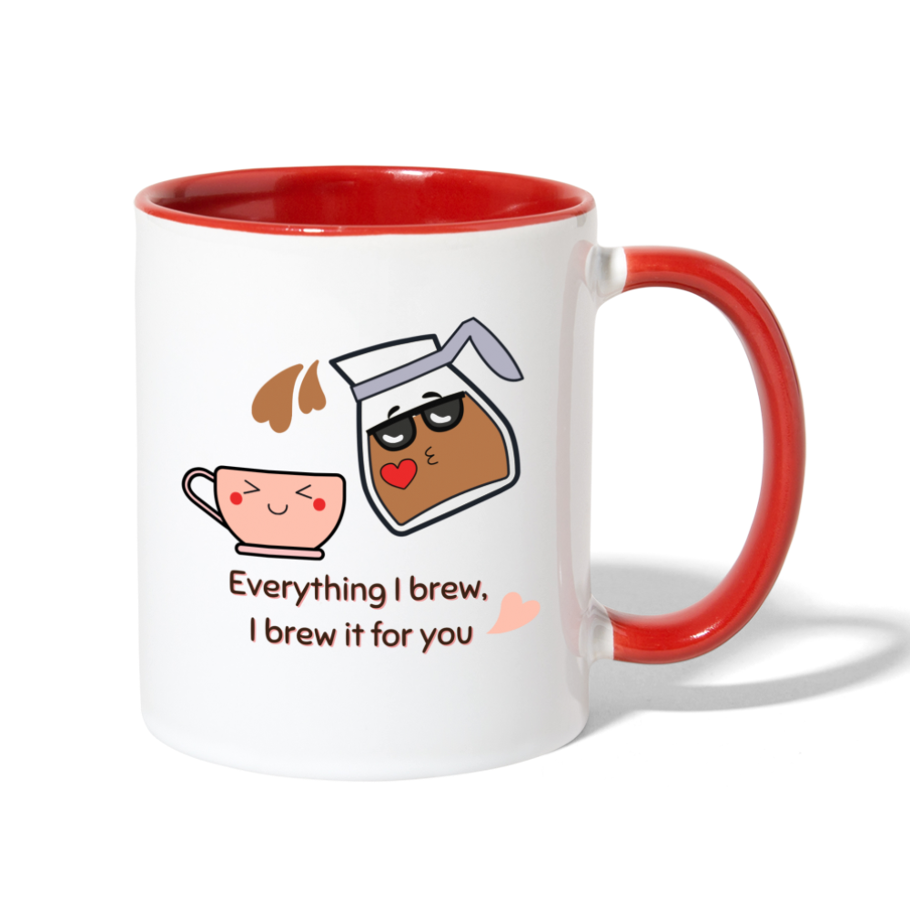 I Brew it for You Mug - white/red