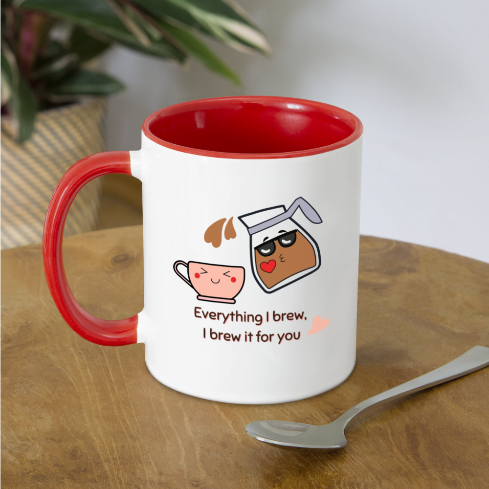 I Brew it for You Mug - white/red