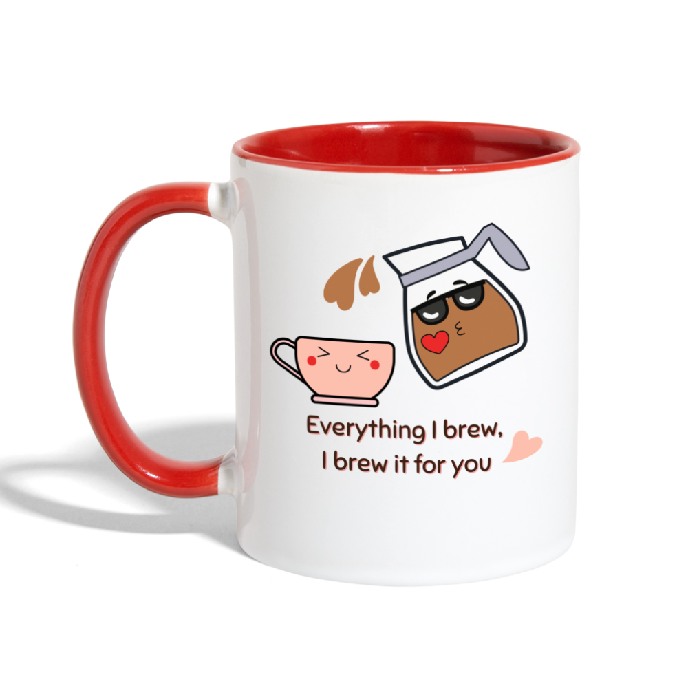 I Brew it for You Mug - white/red