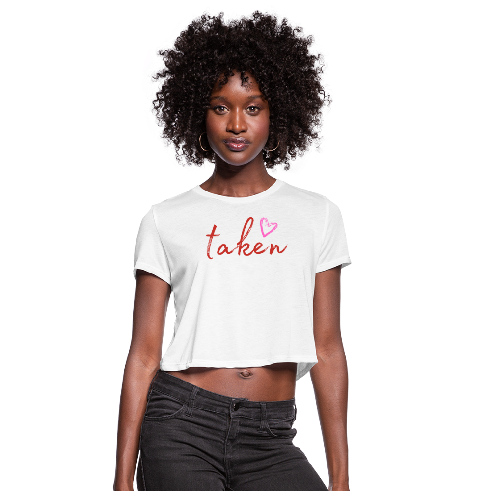 Taken Cropped T-Shirt - white