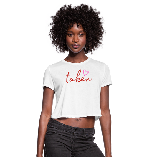 Taken Cropped T-Shirt - white