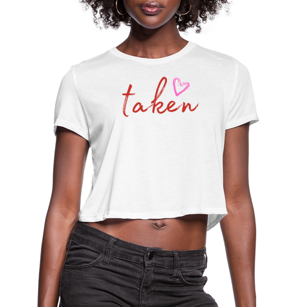 Taken Cropped T-Shirt - white