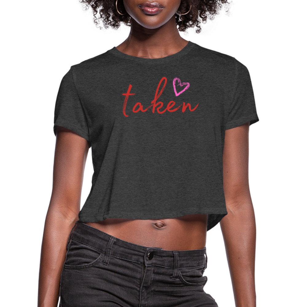 Taken Cropped T-Shirt - deep heather