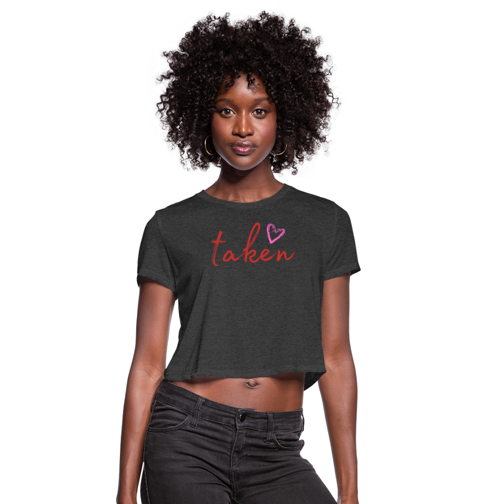 Taken Cropped T-Shirt - deep heather