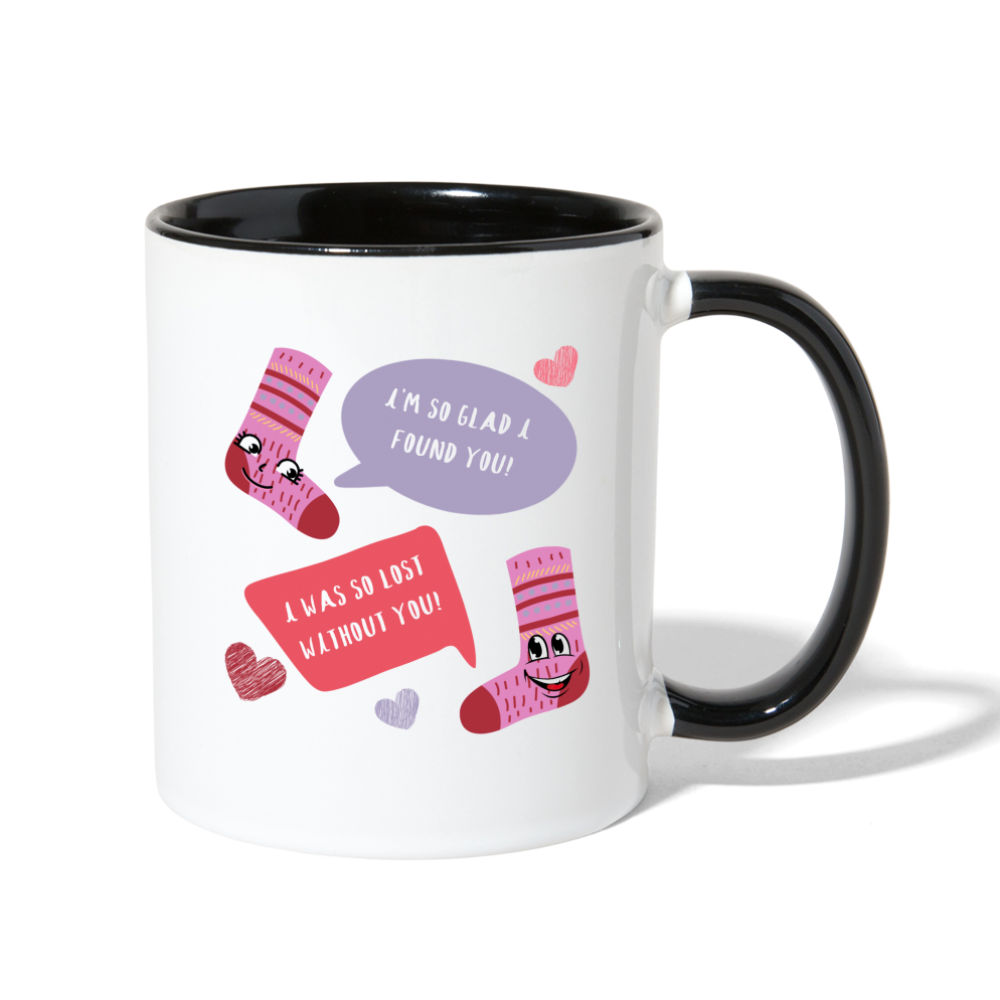 Long Lost Socks Mug - white/black