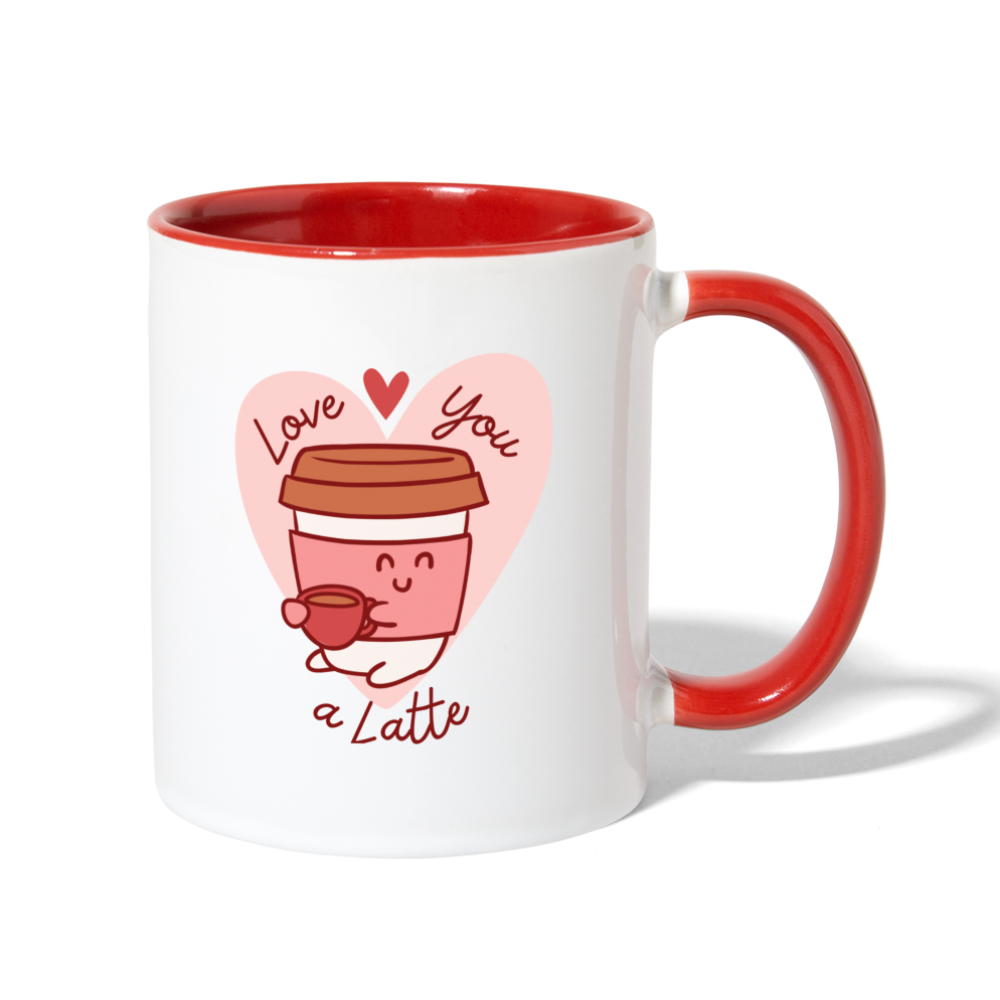 Love You a Latte Mug - white/red