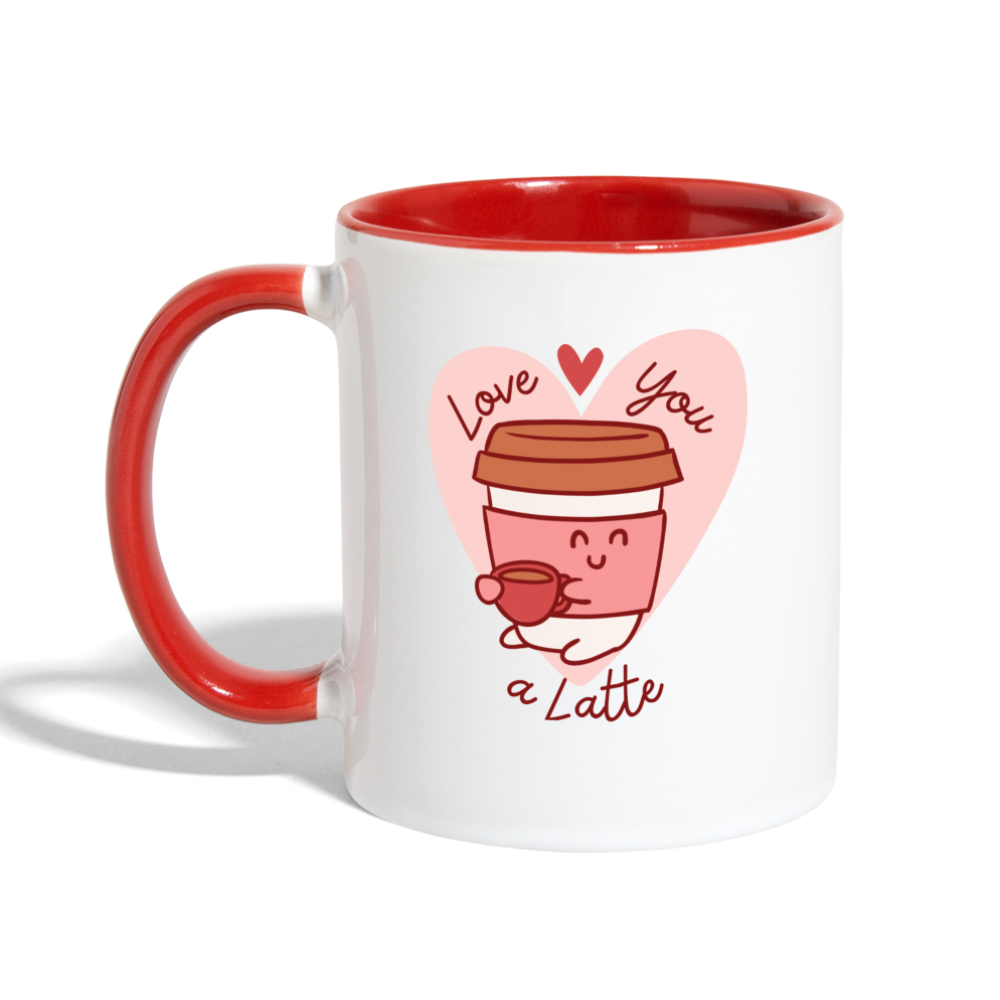 Love You a Latte Mug - white/red