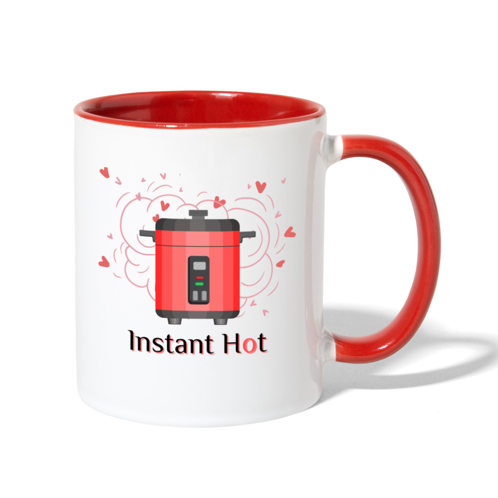 Instant Hot Mug - white/red