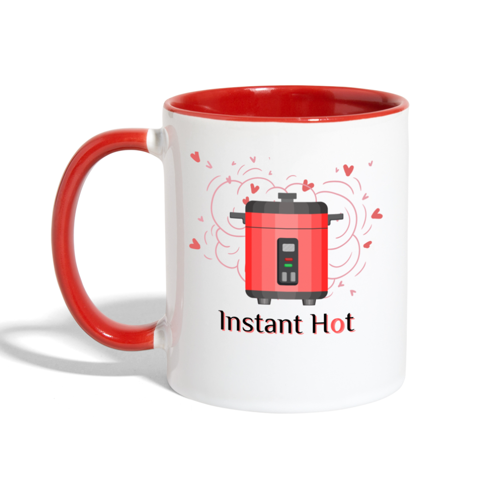 Instant Hot Mug - white/red