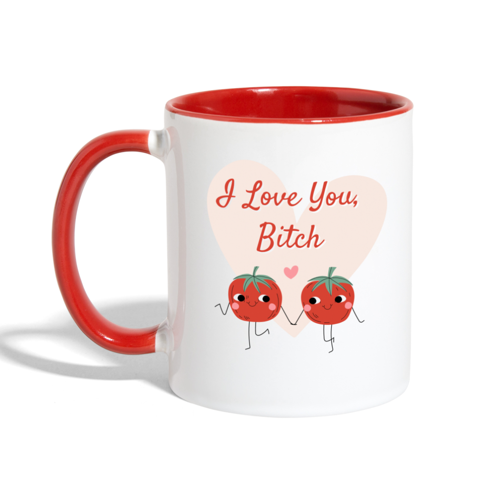 I Love You B Mug - white/red