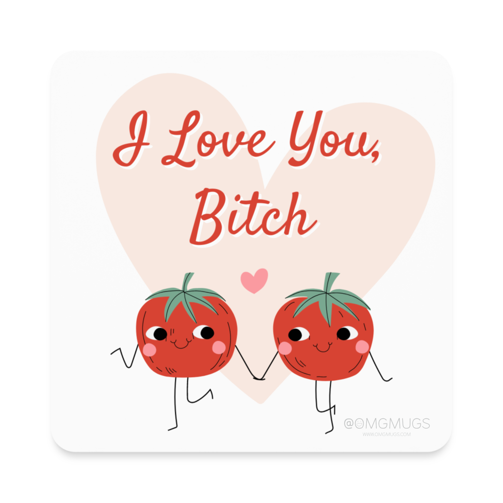 I Love You B Magnet - white