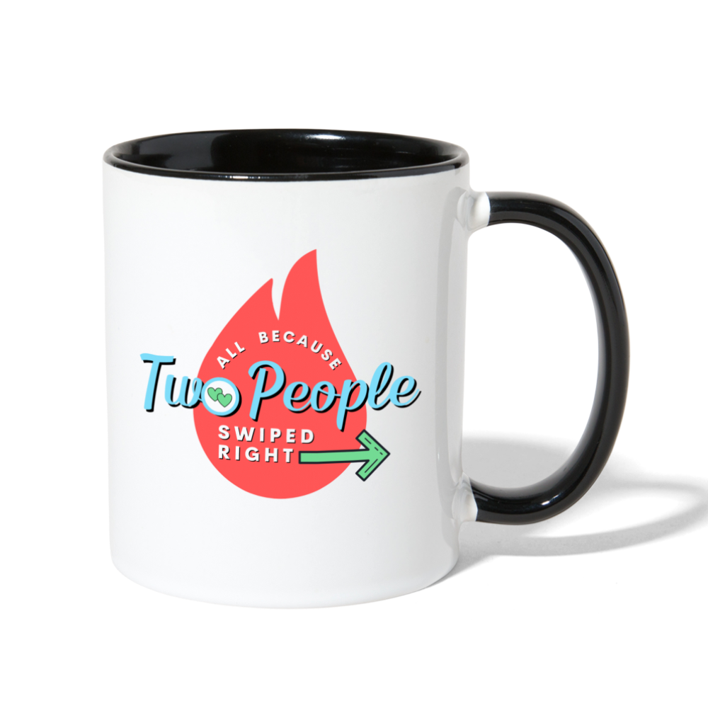 Swiped Right Mug - white/black